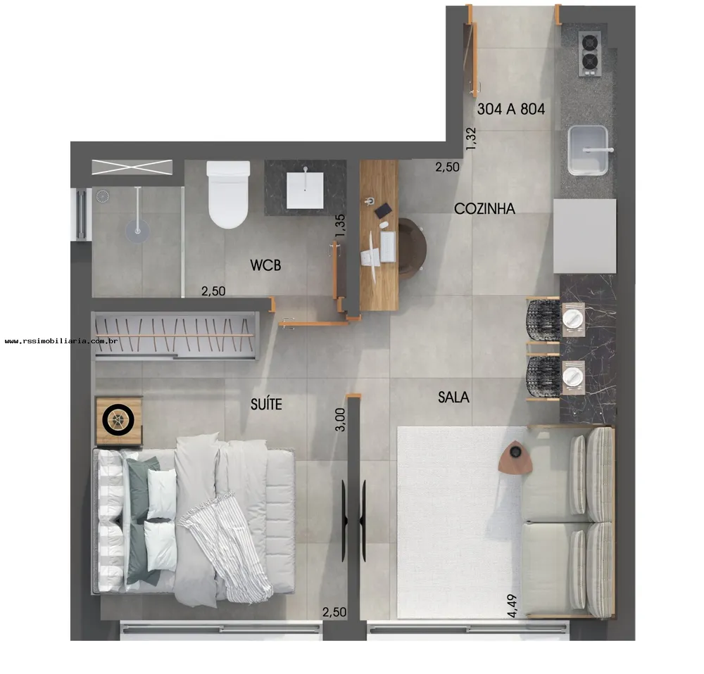 Apartamento, 1 quarto, 29 m² - Foto 1