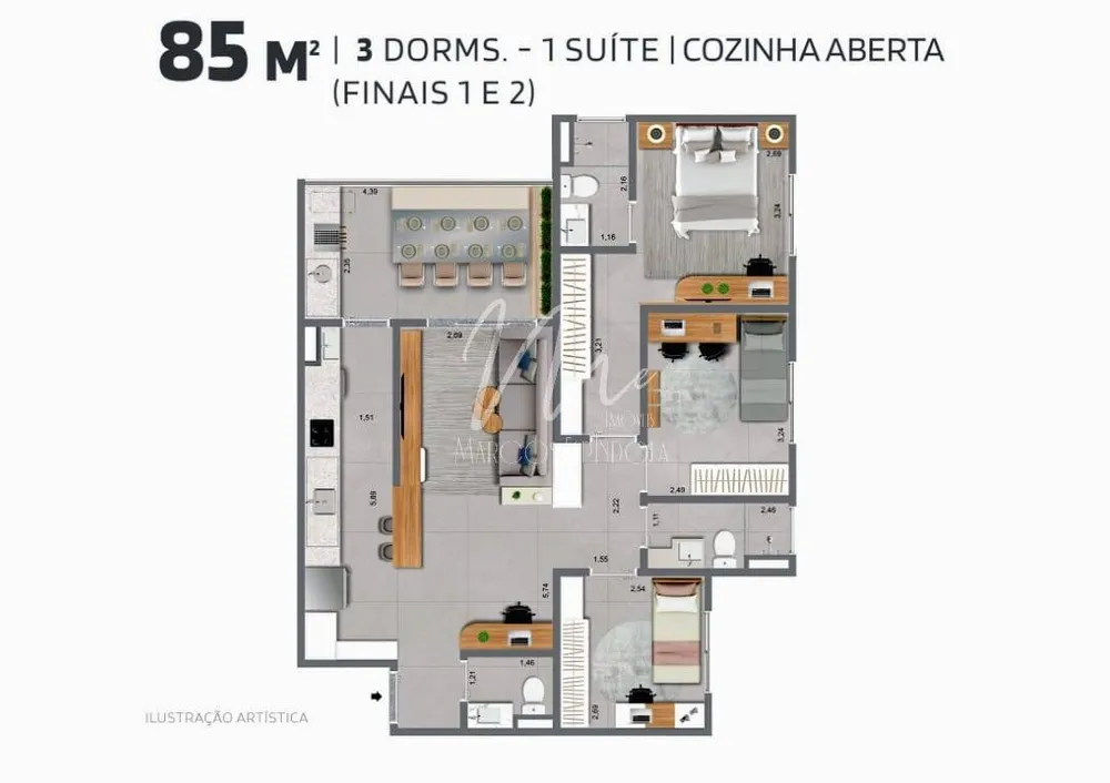 Apartamento, 3 quartos, 85 m² - Foto 8