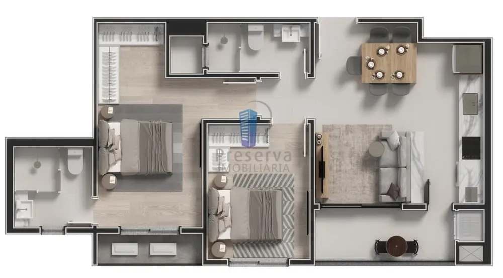 Apartamento, 2 quartos, 66 m² - Foto 3