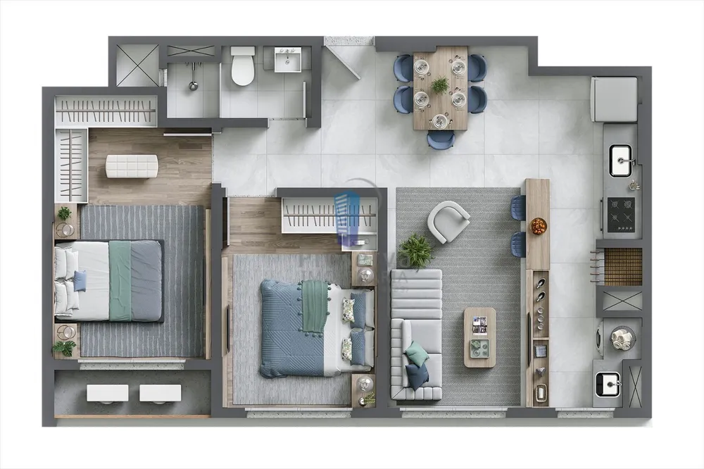 Apartamento, 2 quartos, 61 m² - Foto 2