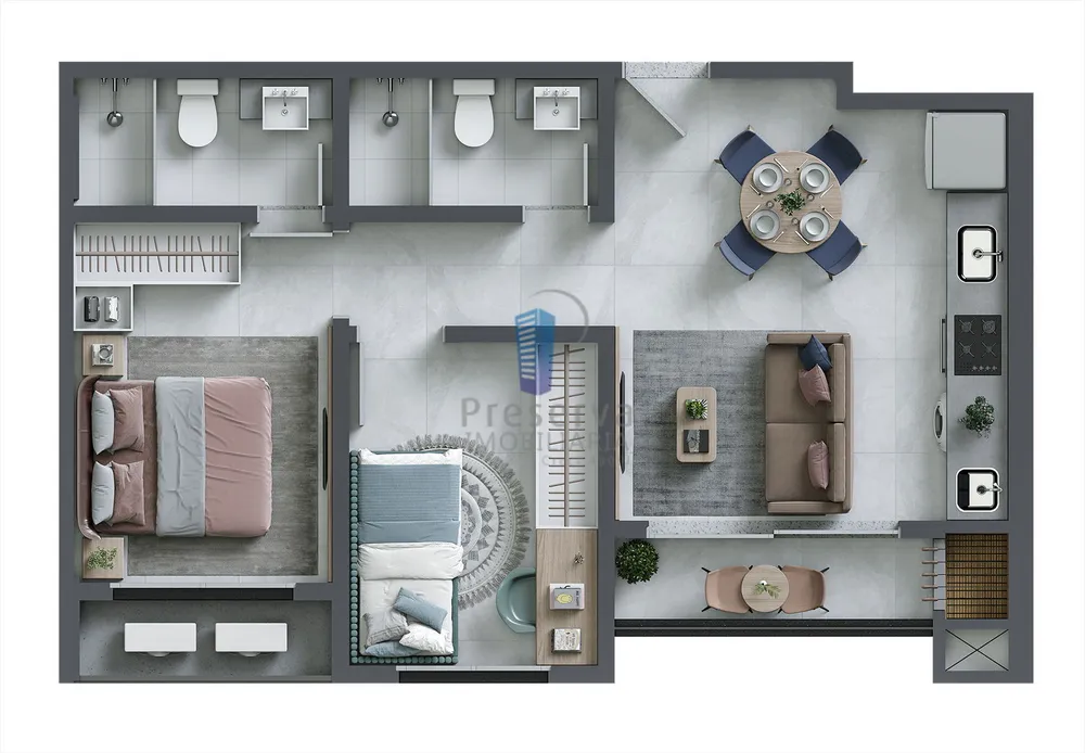 Apartamento, 2 quartos, 50 m² - Foto 9