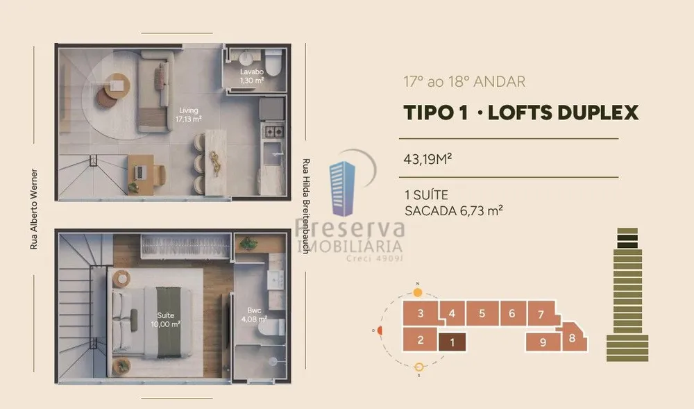 Apartamento, 1 quarto, 43 m² - Foto 1