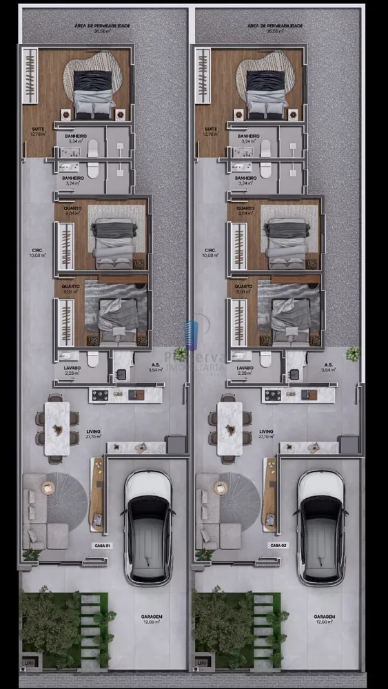 Casa, 3 quartos, 106 m² - Foto 7
