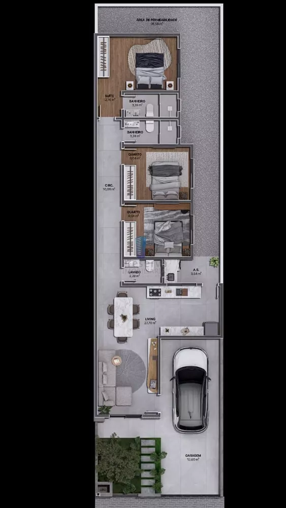 Casa, 3 quartos, 106 m² - Foto 4