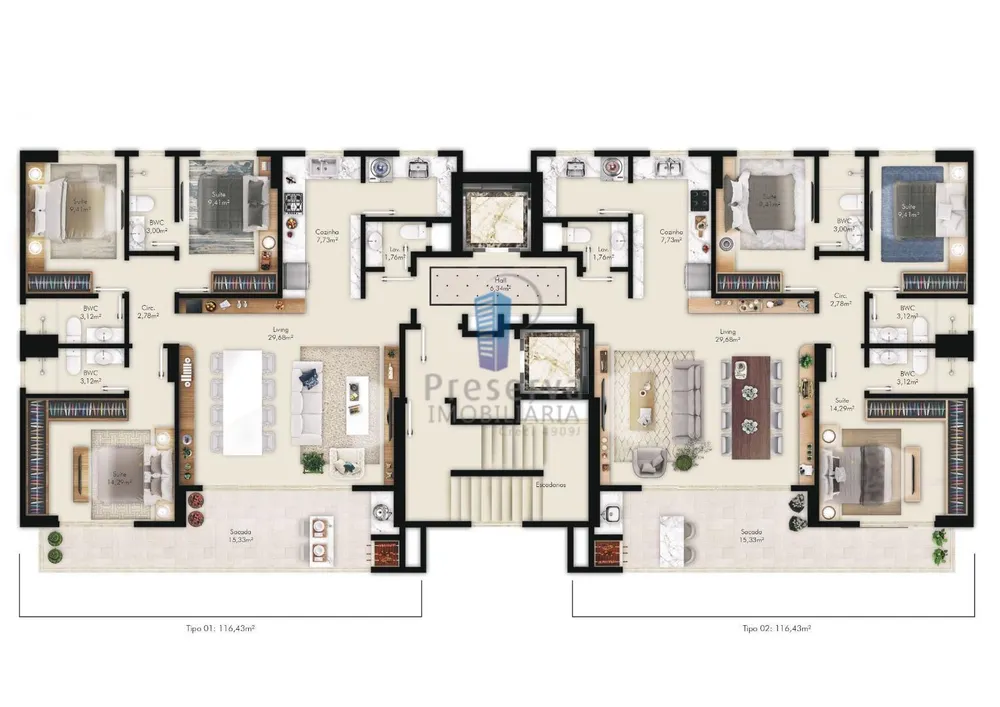 Apartamento, 3 quartos, 116 m² - Foto 4