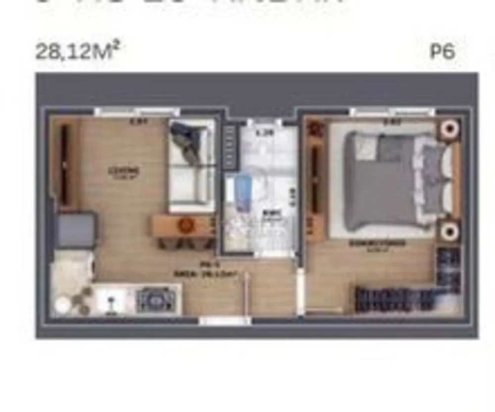 Apartamento, 1 quarto, 28 m² - Foto 3