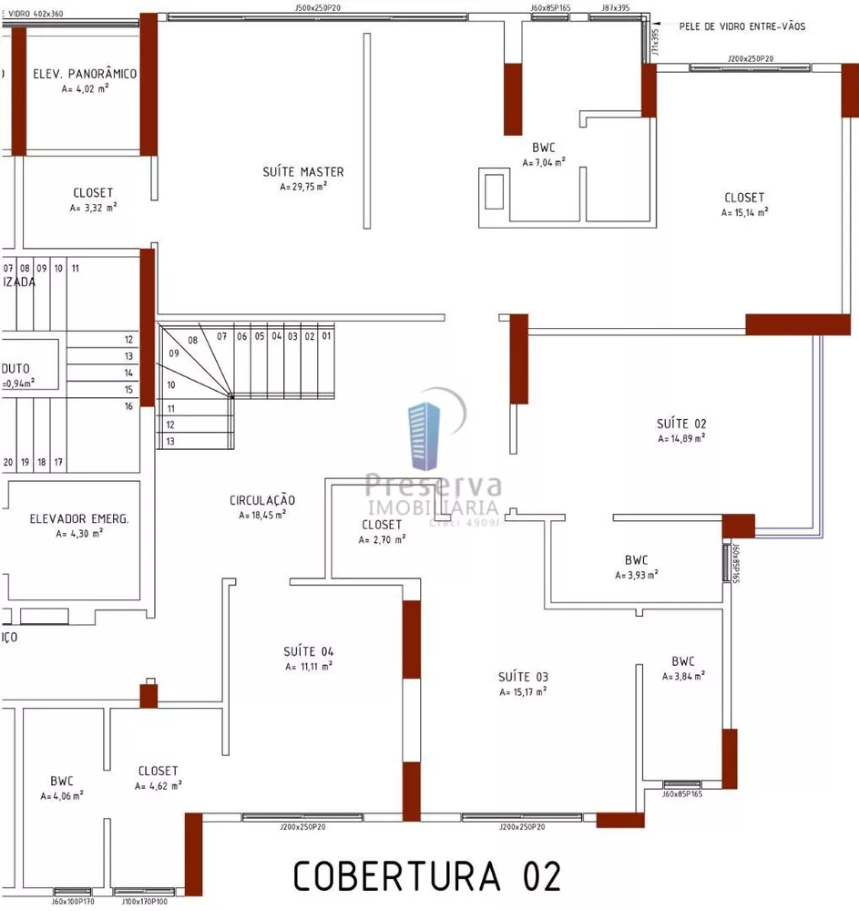 Apartamento à venda com 4 quartos, 331m² - Foto 2