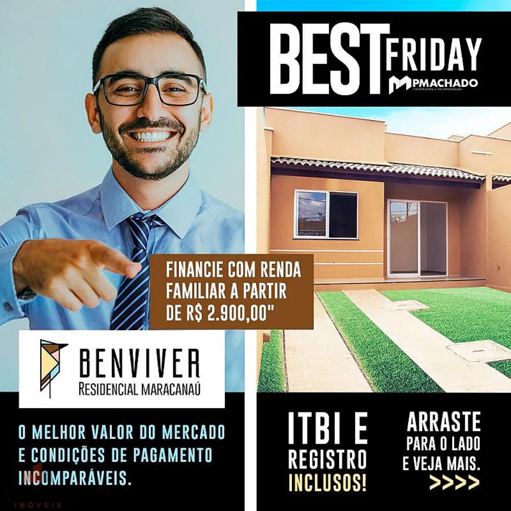Casa, 3 quartos, 70 m² - Foto 1