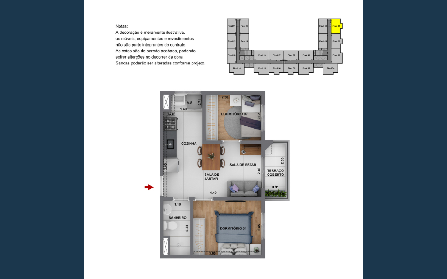 Apartamento à venda com 2 quartos, 40m² - Foto 6