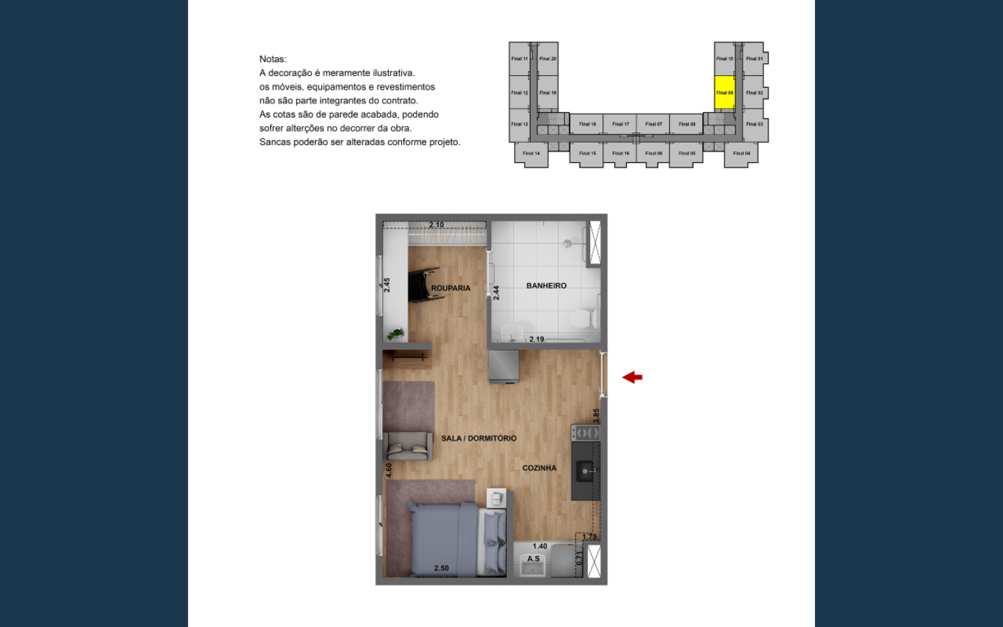 Apartamento à venda com 2 quartos, 40m² - Foto 4