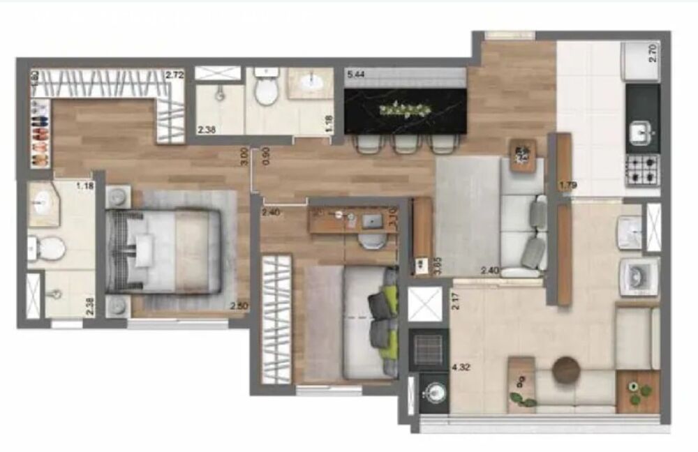 Apartamento, 2 quartos, 62 m² - Foto 14