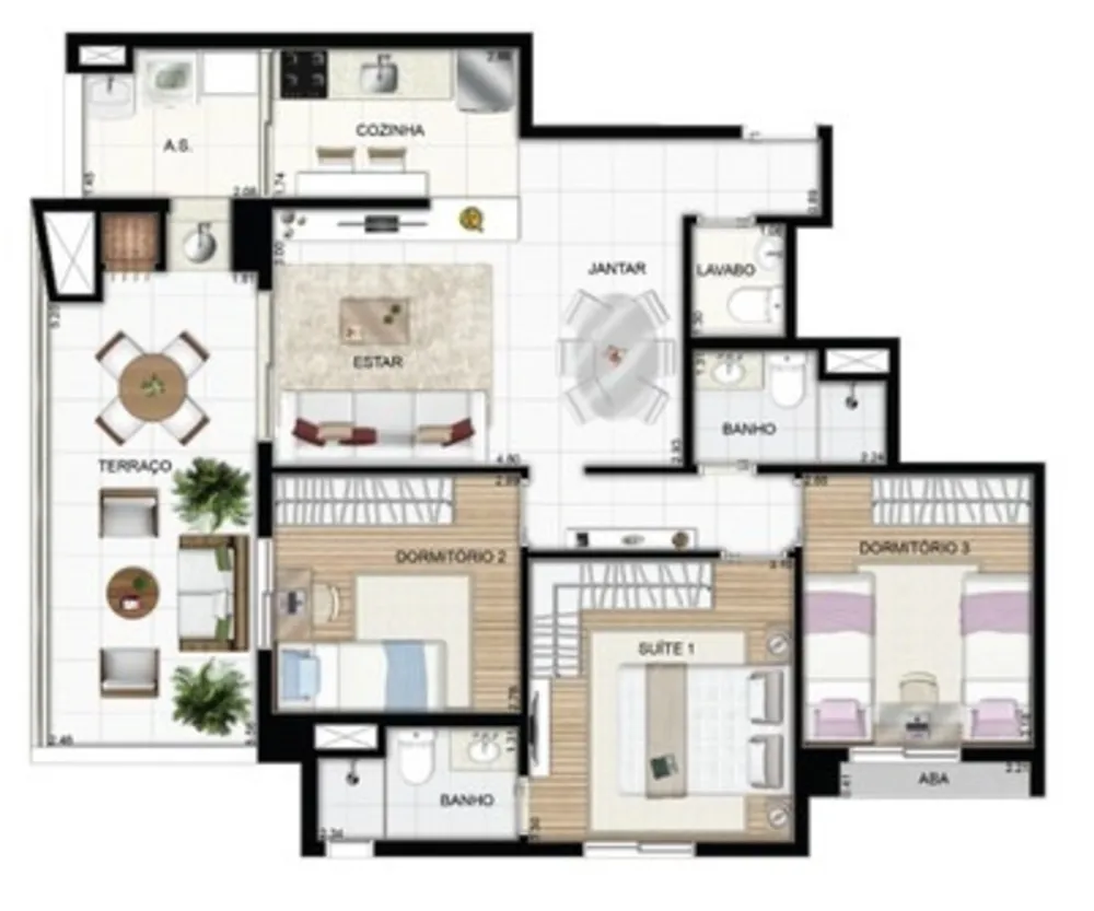 Apartamento, 3 quartos, 88 m² - Foto 2