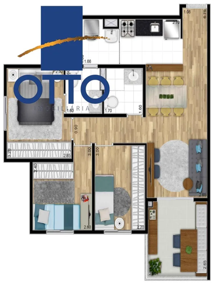 Apartamento, 3 quartos, 67 m² - Foto 2
