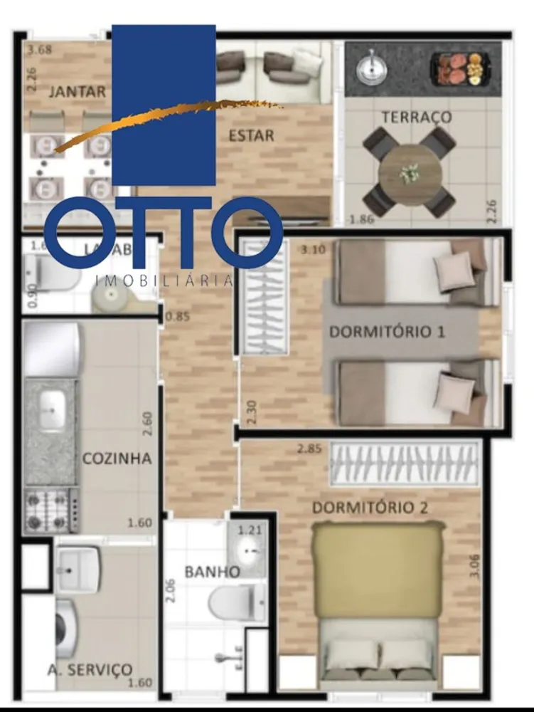 Apartamento, 2 quartos, 47 m² - Foto 3