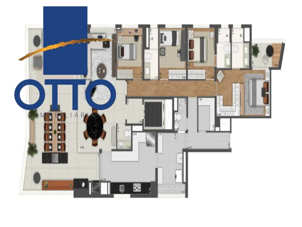 Apartamento, 4 quartos, 218 m² - Foto 2