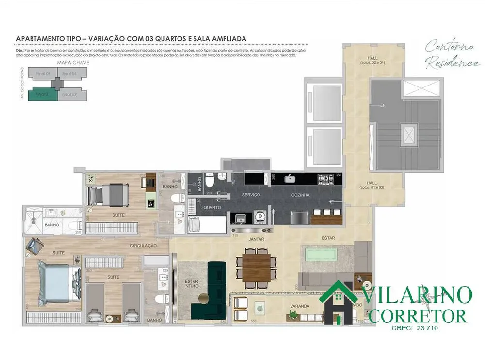 Apartamento, 4 quartos, 130 m² - Foto 1