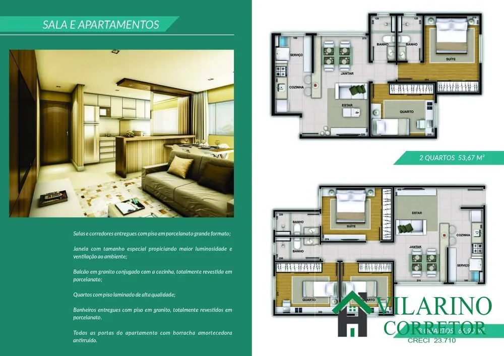 Apartamento, 3 quartos, 48 m² - Foto 2