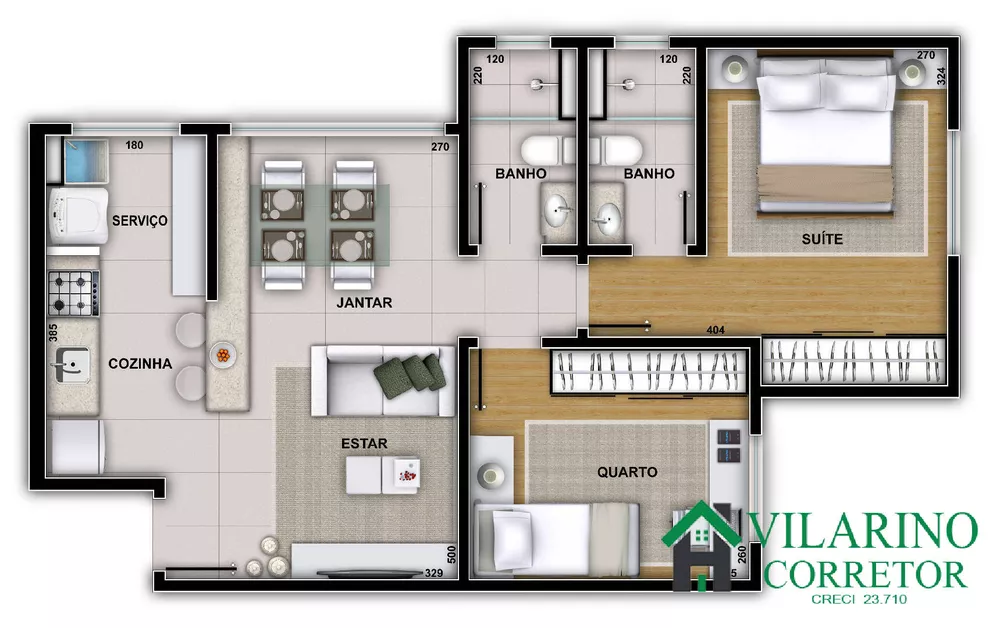 Apartamento à venda com 3 quartos, 48m² - Foto 4