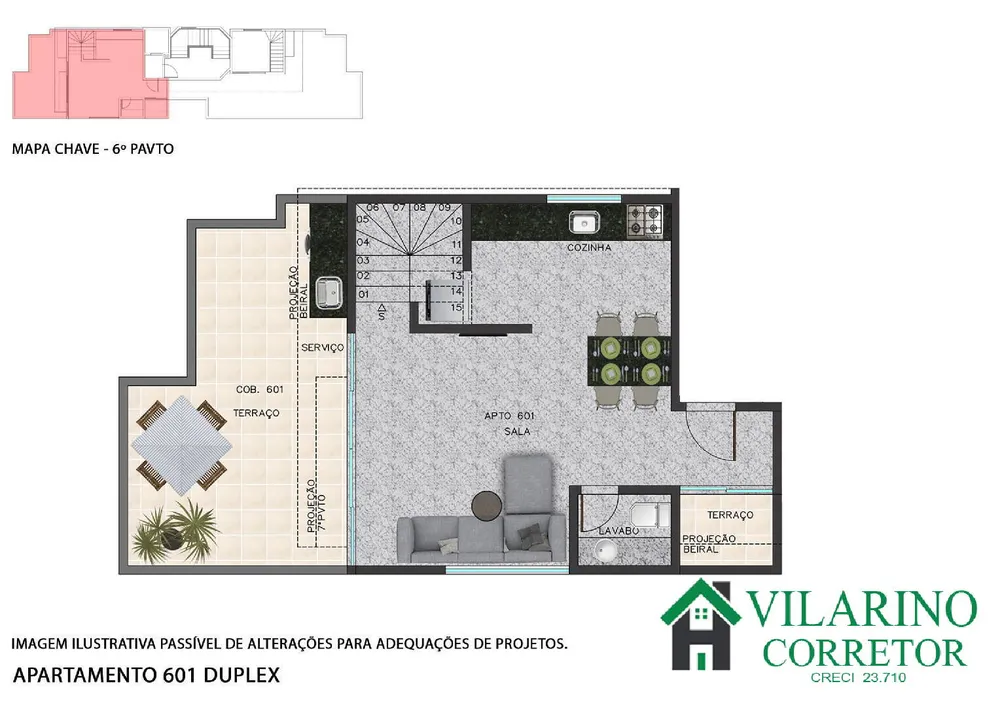 Apartamento, 2 quartos, 53 m² - Foto 3
