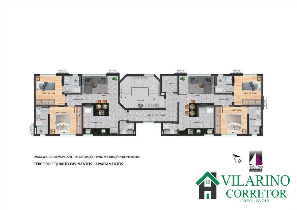 Apartamento, 2 quartos, 54 m² - Foto 2