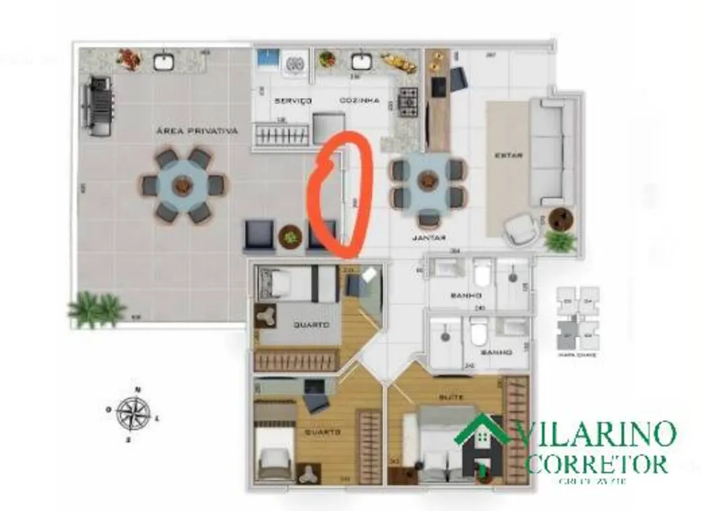 Apartamento, 3 quartos, 18 m² - Foto 3
