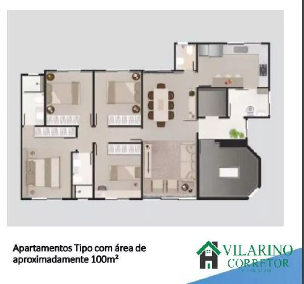 Apartamento à venda com 4 quartos, 102m² - Foto 4