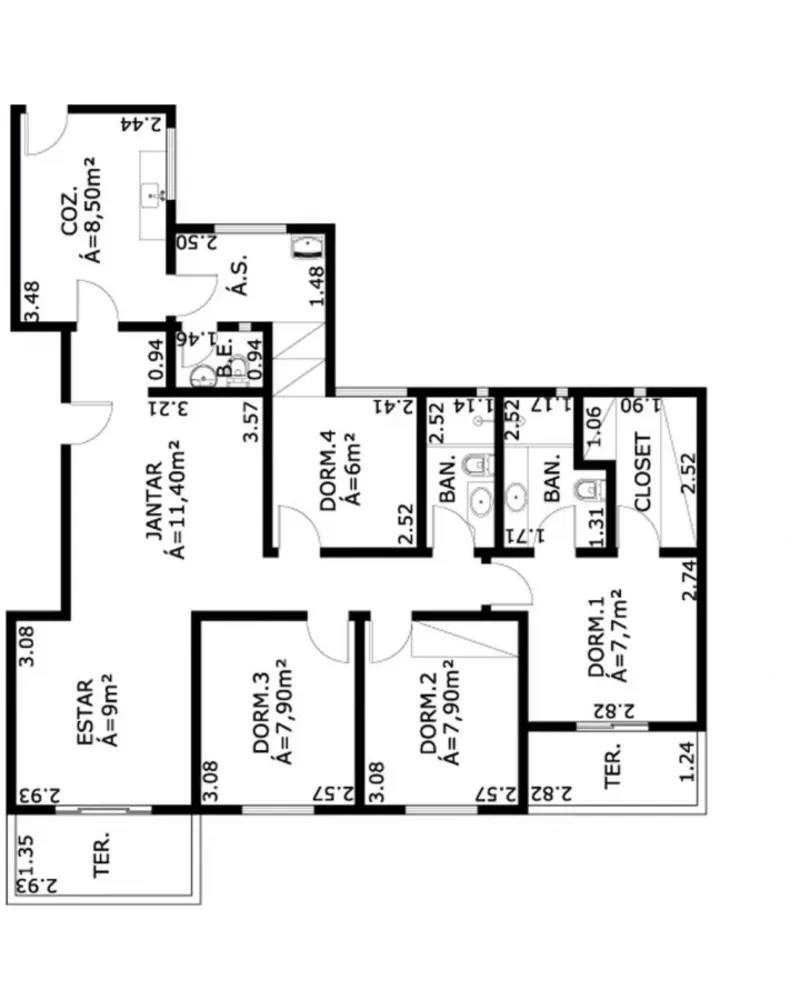 Apartamento, 3 quartos, 98 m² - Foto 12