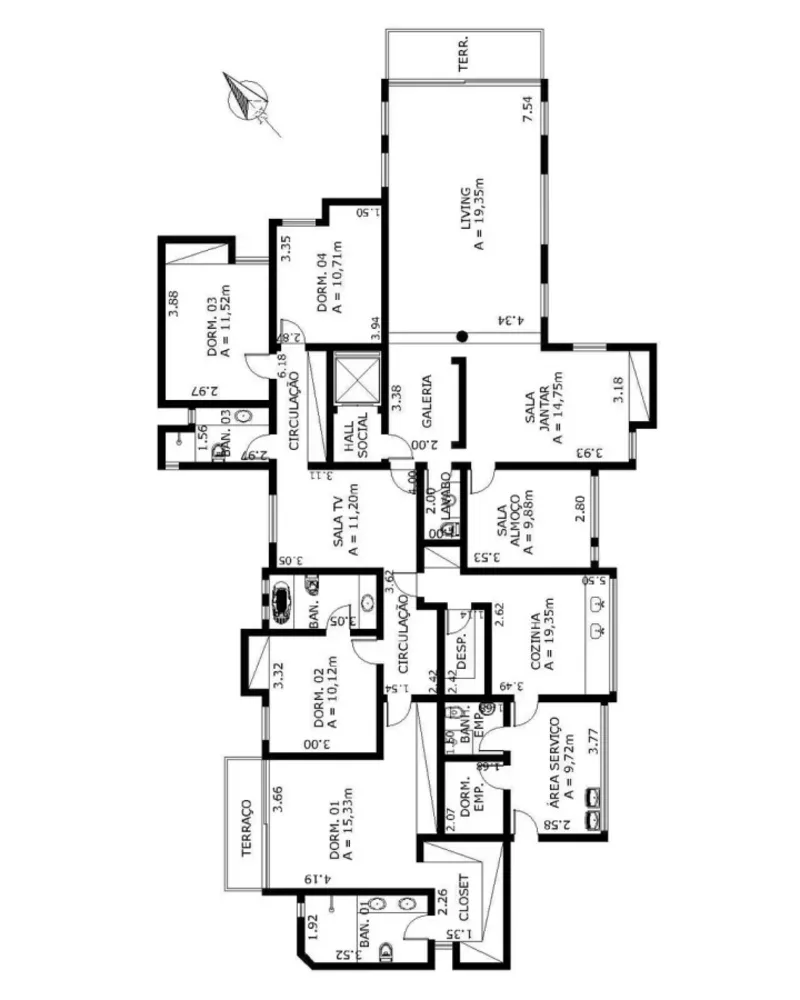 Apartamento, 4 quartos, 225 m² - Foto 12