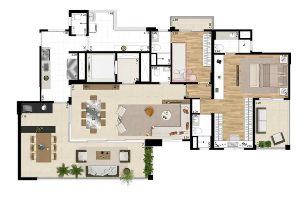 Apartamento, 4 quartos, 156 m² - Foto 8