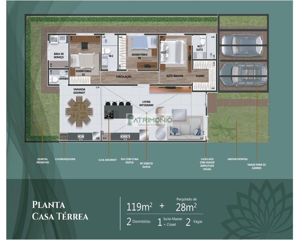 Casa, 3 quartos, 119 m² - Foto 7