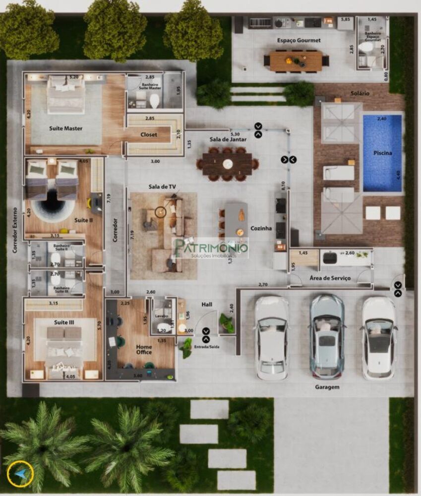 Casa, 3 quartos - Foto 2