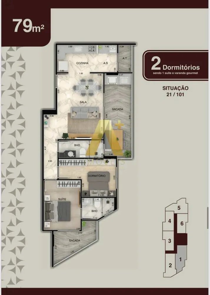 Apartamento, 2 quartos, 79 m² - Foto 7