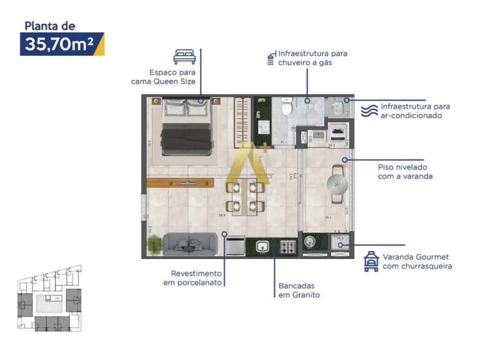 Flat/Apart Hotel, 1 quarto, 35 m² - Foto 7