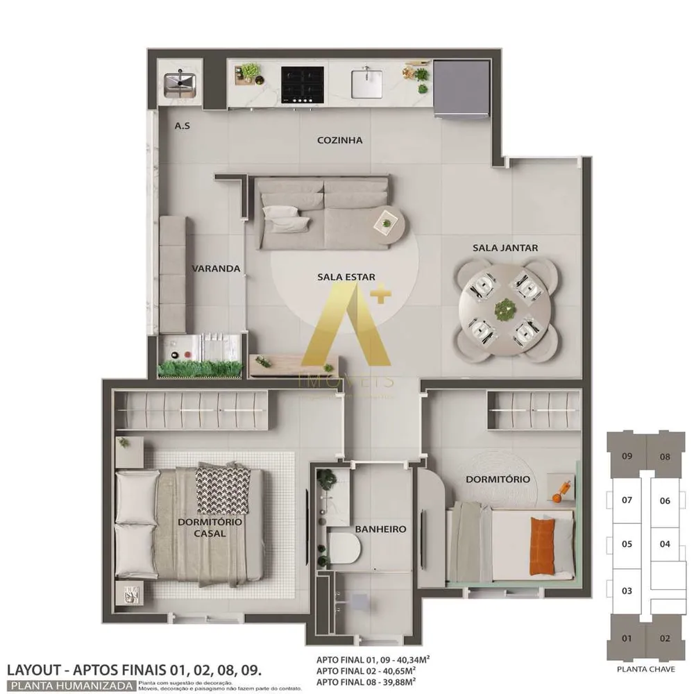 Apartamento, 2 quartos, 40 m² - Foto 6