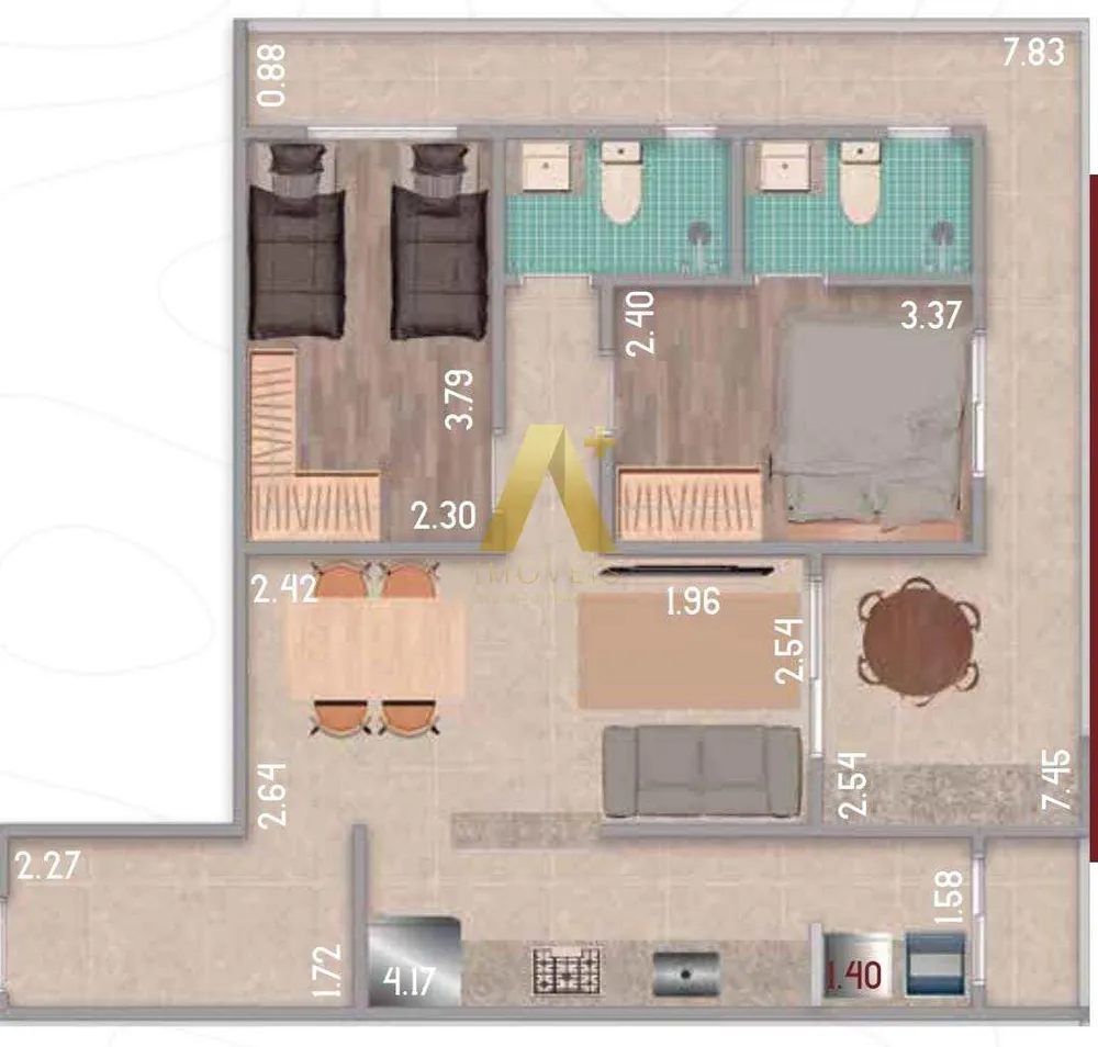 Apartamento, 2 quartos, 79 m² - Foto 4