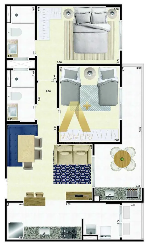 Apartamento, 2 quartos, 71 m² - Foto 6