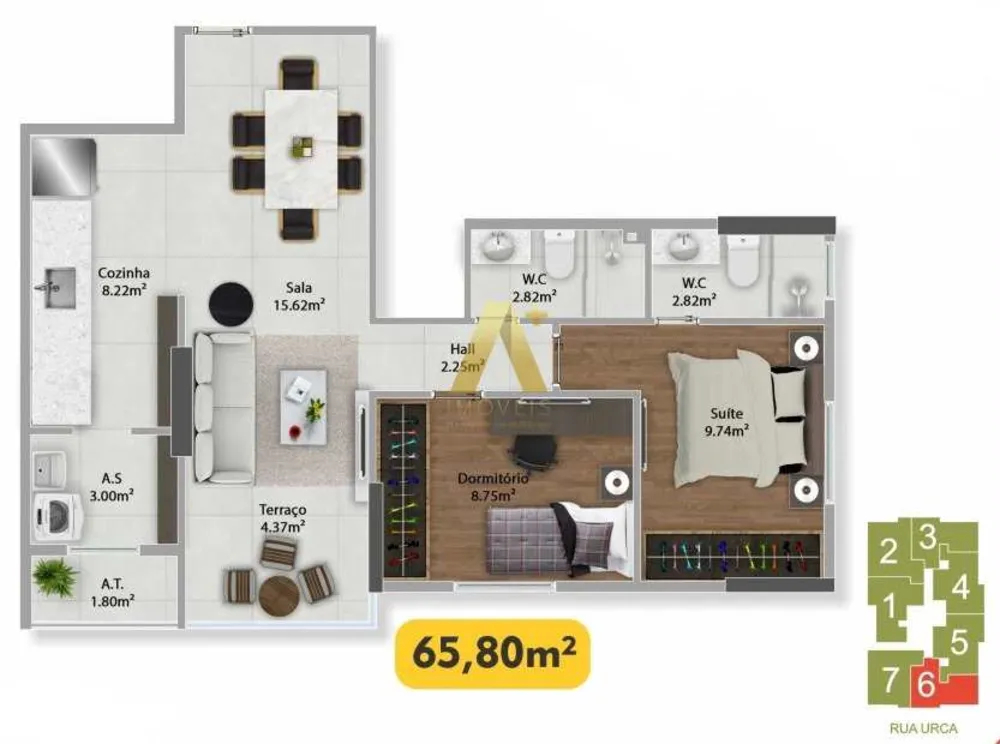 Apartamento, 2 quartos, 65 m² - Foto 12