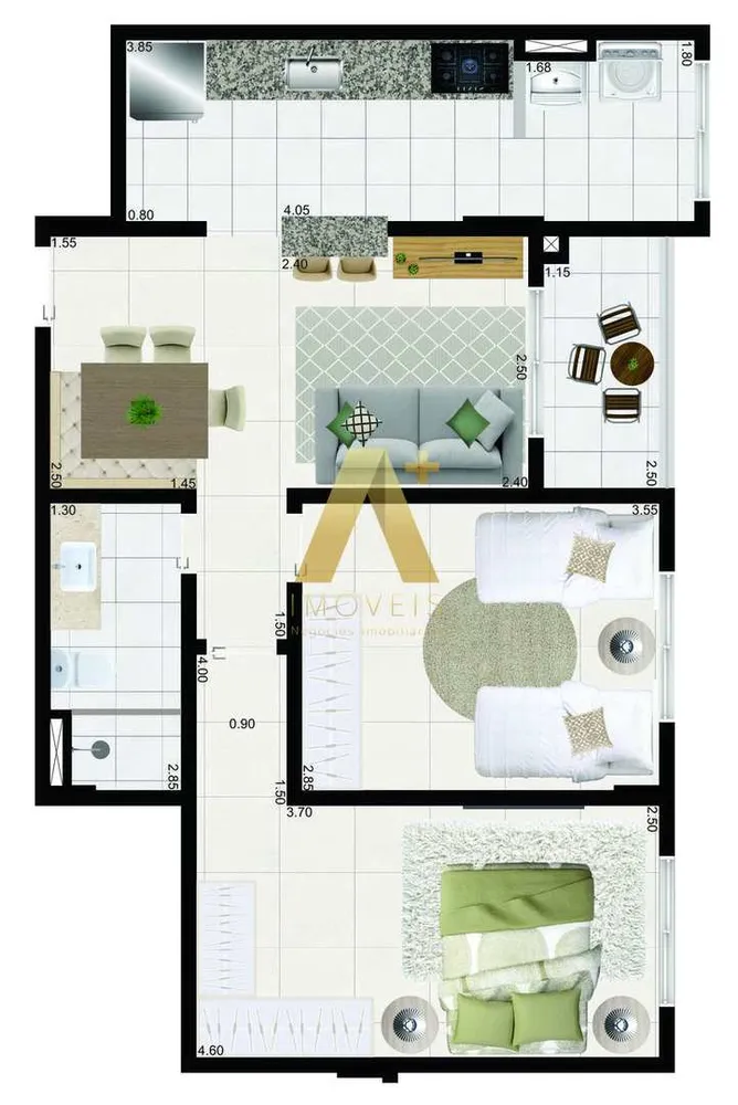 Apartamento, 2 quartos, 60 m² - Foto 4