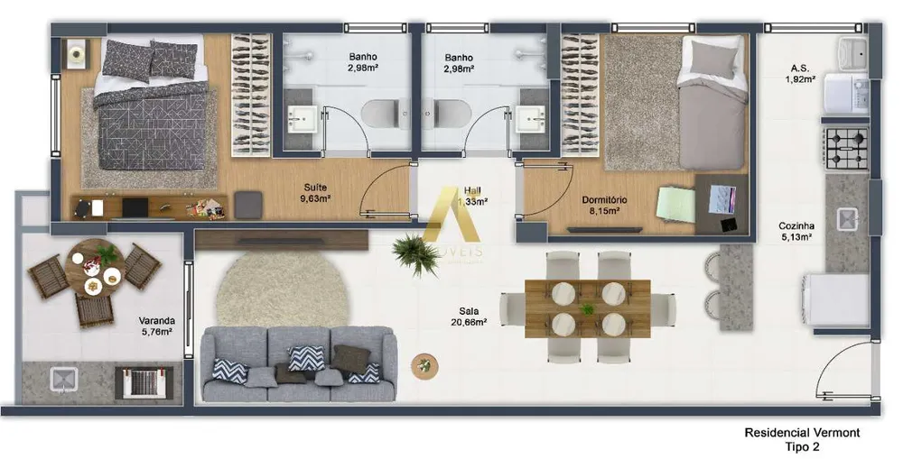 Apartamento, 2 quartos, 65 m² - Foto 4