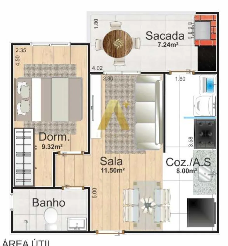 Apartamento, 1 quarto, 45 m² - Foto 6