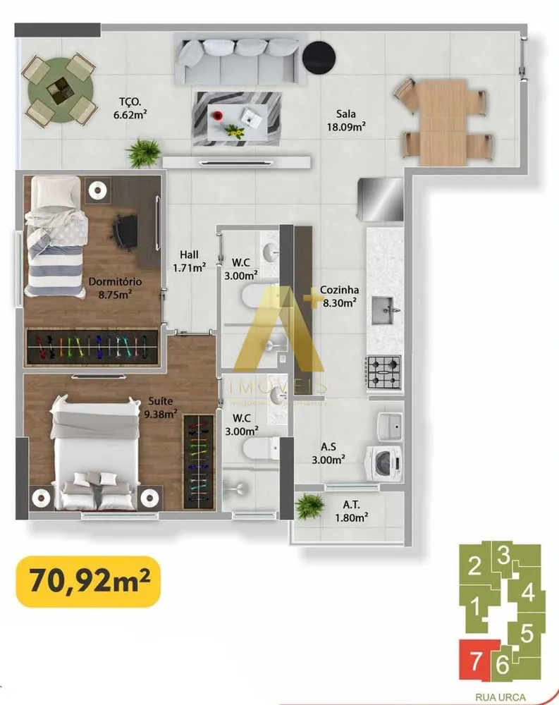 Apartamento, 2 quartos, 70 m² - Foto 12