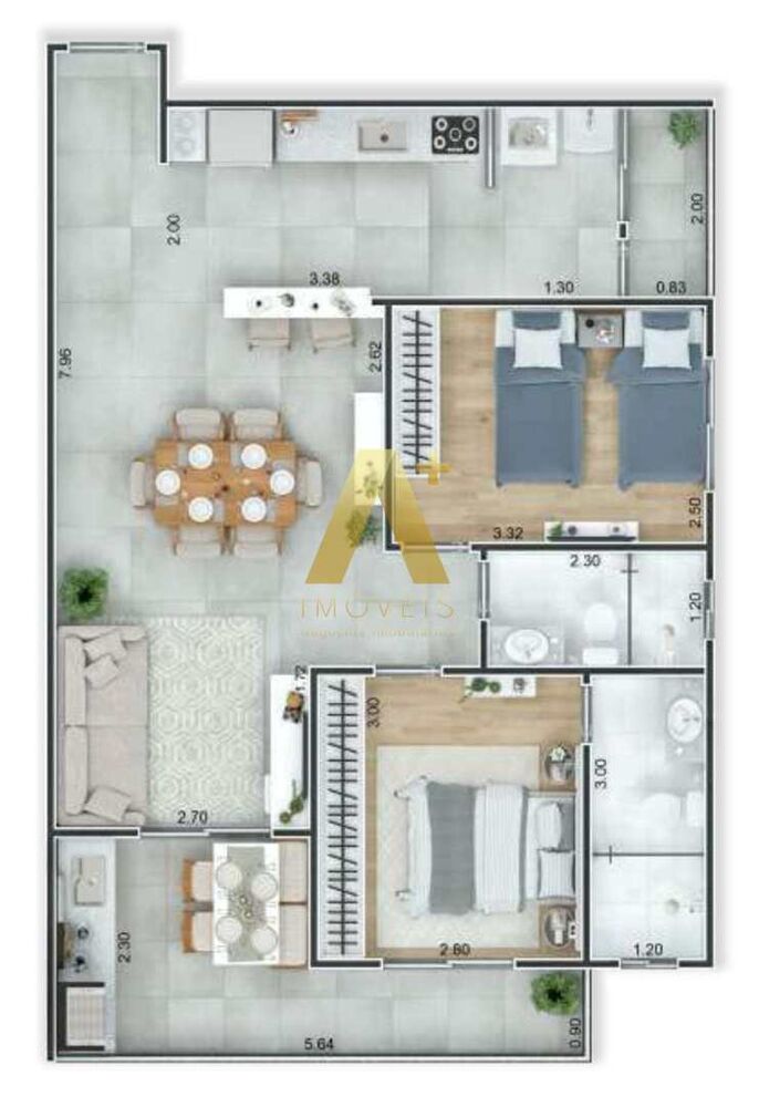 Apartamento, 2 quartos, 72 m² - Foto 4