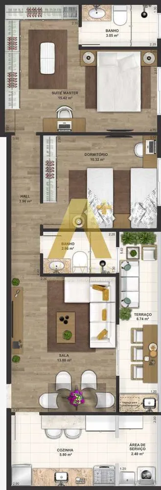 Apartamento, 2 quartos, 73 m² - Foto 6