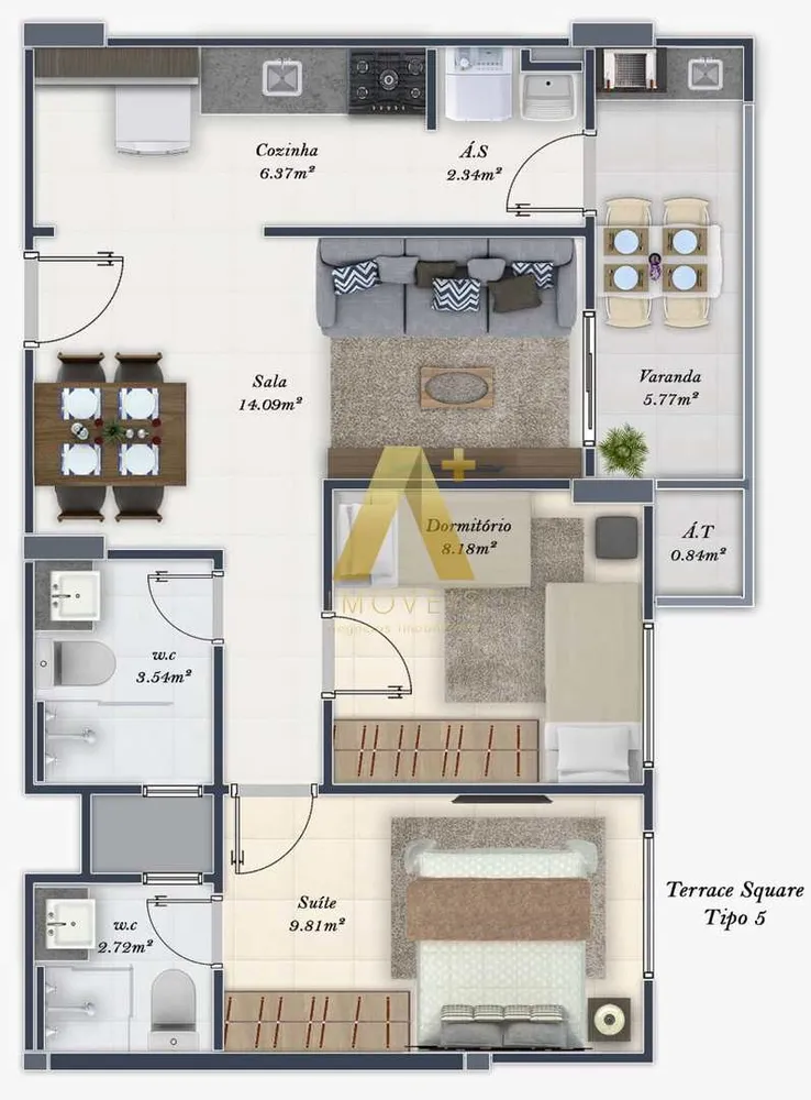 Apartamento, 2 quartos, 63 m² - Foto 8