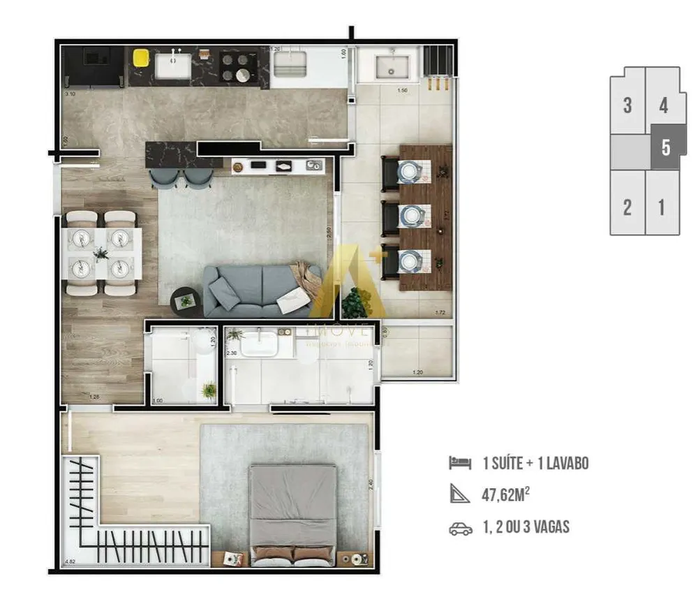 Apartamento, 1 quarto, 70 m² - Foto 12