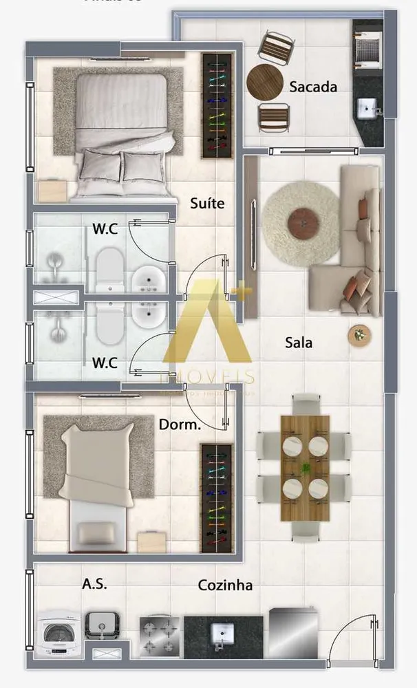 Apartamento, 2 quartos, 58 m² - Foto 7