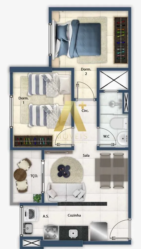 Apartamento, 2 quartos, 47 m² - Foto 8