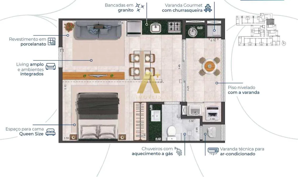 Flat/Apart Hotel, 1 quarto, 36 m² - Foto 8