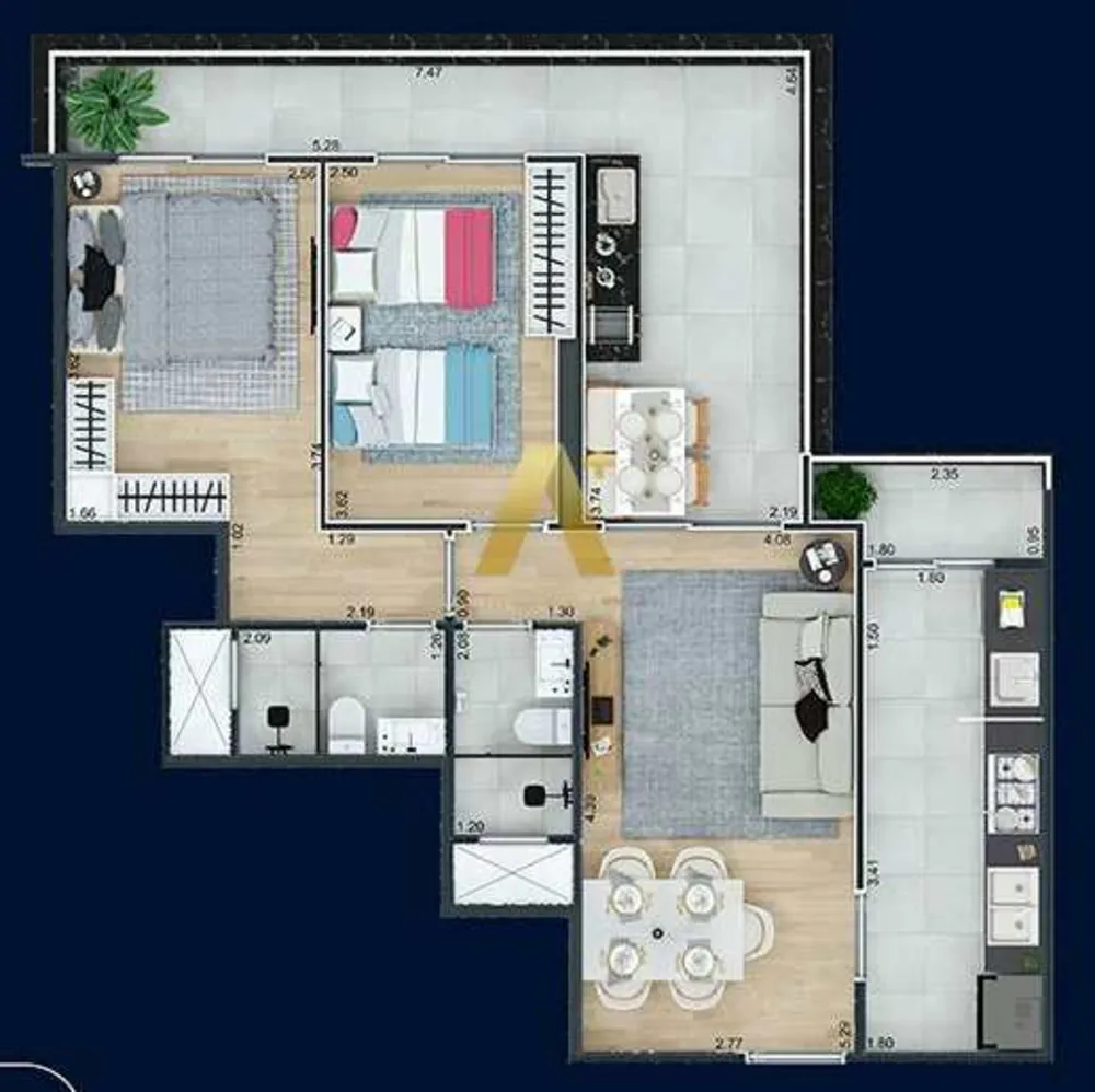 Apartamento, 2 quartos, 74 m² - Foto 5