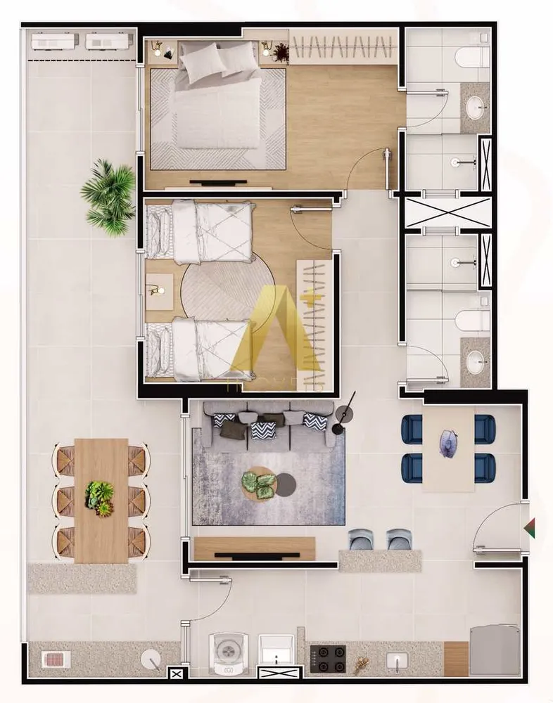 Apartamento, 2 quartos, 91 m² - Foto 4